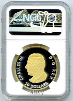 2025 $20 Canada 1 Oz Silver Proof Gilt Ngc Pf69 Animal Portraits Grey Wolf Fr