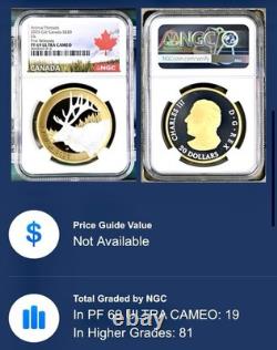 2025 $20 Canada 1oz Silver Gilt Proof Animal Portraits-elk Ngc Pf69 Fr Pop19