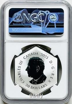 2025 $20 Canada 1oz Silver Proof Green Crystal Snowflake Ngc Pf70 Fr (pop=22)