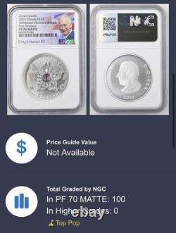 2025 $20 Canada 1oz Silver Proof Matte Ngc Pf70 Williamson Diamond Brooch Fr