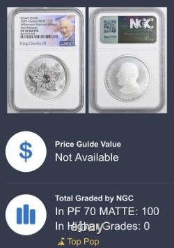 2025 $20 Canada 1oz Silver Proof Ngc Pf70 Matte Williamson Diamond Brooch Fr