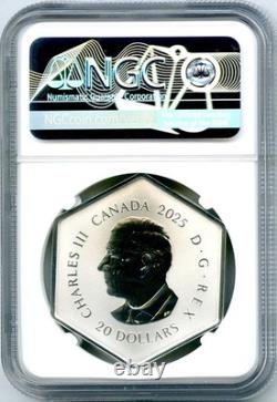 2025 $20 Canada 1oz Silver Proof Ngc Pf70 Snowflake Green Crystal First Releases
