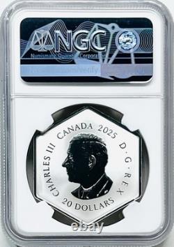 2025 $20 Canada 1oz Silver Proof Ngc Pf70 Snowflake Green Crystal First Releases