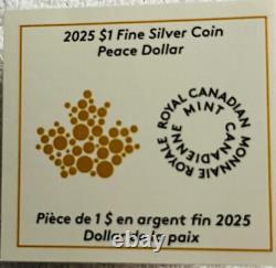 2025 Canada $1 PEACE DOLLAR 1 Oz Silver NGC PF70 FDOI Taylor Signed