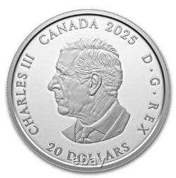 2025 Canada 1 oz. 999 Silver Proof $20 The Sundial 3D Coin BOX COA Mintage 5000