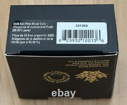 2025 Canada Allegories of Justice and Truth 1 oz Silver Proof BOX COA SHIP NOW