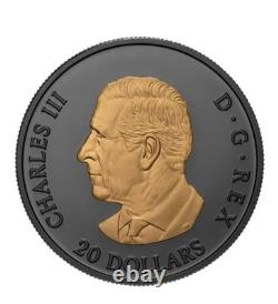 2025 Canada Elegant Maple 1 oz Silver Gilded Matte Proof Rhodium BOX COA NEW