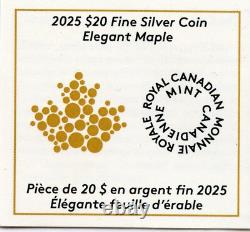 2025 Canada Elegant Maple Leaf Black Rhodium 1 Oz Silver NGC PF70 Coin JR083