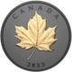 2025 Canada Gilded Elegant Maple Leaf 1oz 9999 Silver Matte Proof Coin