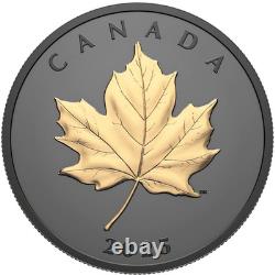 2025 Canada Gilded Elegant Maple Leaf 1oz 9999 Silver Matte Proof Coin