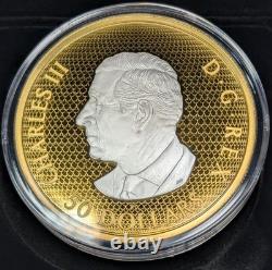 2025 Canada Maple Leaves in Motion $50 Pure Silver Coin Reverse Gold Plating