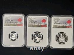 2025 Canada Silver Proof Set (3) NGC PF69 Ultra Cameo Dime Quarter Half Dollar