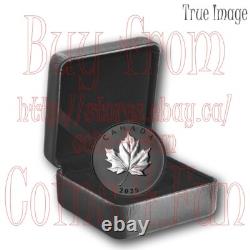 2025 Elegant Maple Leaf #1 $20 Pure Silver Proof Rhodium-Plated Coin Canada