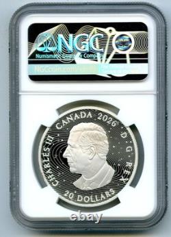 2026 $20 Canada 1 Oz Silver Proof Ngc Pf70 Moon Mission Glow In Dark Artemis II