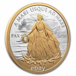 2026 Canada 1 oz Silver $1 Yellow Gold Peace Dollar Proof