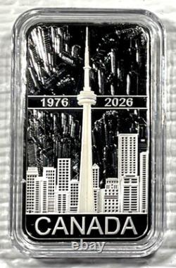 2026 Canada 1 oz Silver $20 50th Anniversary of the CN Tower Box &COA #3904/7500