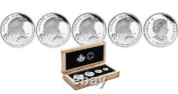 2105 Canadian BALD EAGLE 4 coin Proof set. 9999 silver COA & OGP