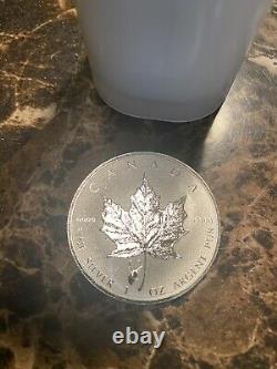 (25) 2018 Reverse Proof Antelope Canadian Maple. 9999 Fine Silver