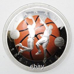 2x 2016 Canada $25 1 oz Colorized Proof Silver 125th Basketball Commemorative 2