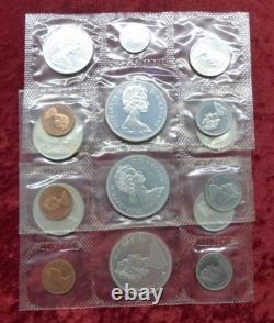 3 1965 Canada Silver Proof Like Mint Sets, 18 PL Canadian Coins, 3.3oz ASW Total