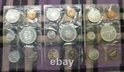 3 Canada Silver Proof Like Mint Sets, 18 PL Canadian Coins, 3.3oz ASW Total