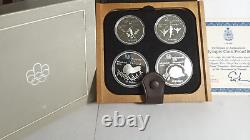 (3602) 1975 Canada Olympic Series IV Prf Silver Coin Set (2) Each $5 & $10 Coins