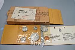 4 Pristine 1965 Proof-Like Mint sets of CANADA. SILVER. BOX/ENV/COA