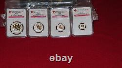 5 coin set Canada Silver Maple Leaf Gilt Reverse Proof NGC PR69 -$1 $2 $3 $4 $5