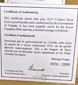 5 oz Silver Coin? $50 PROOF 75th Anni. First Bank Notes 2010 Canada #926/2000