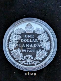 6 Canadian Proof Silver Dollars Collection OGP
