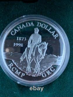 6 Canadian Proof Silver Dollars Collection OGP
