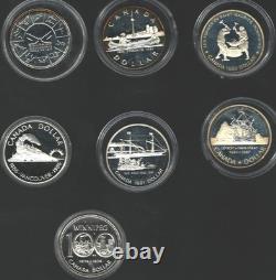 7 Canadian Proof Silver Dollars 2.625 Oz Of Silver Below Spot Price