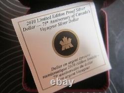 75th Anniversary Voyageur Silver Dollar 2010 Canada limited Edition Proof