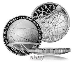 Basketball Silver Proof Dollar 2 Coin Set (U. S Mint/Canada Mint)