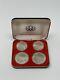 Beautiful, Amazing Canada 1976 Olympics, 4 Silver Coins BU with Case (#174a)