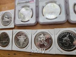 Beautiful CANADIAN SILVER PROOF LOT OF 11. NGC PROOF CAMEO