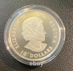 CANADA $10 2017 Proof Silver 1/2 oz.'Dog Sledding Under the Northern Lights