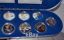 CANADA 10 x $20 1995-99 Silver/Gold Proof Set Powered Flight Second 50 Years