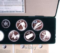 CANADA 10x 20 Dollars 1985-88 Calgary Winter Olympics BU Proof Silver With COA 7