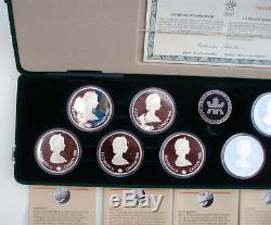 CANADA 10x 20 Dollars 1985-88 Calgary Winter Olympics BU Proof Silver With COA 7