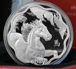 CANADA $15 2014 Proof Silver'Lunar Lotus Year of the Horse' Box/CoA