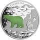 CANADA $20 2015 Silver 1oz. Proof'Canadian Icons Polar Bear with Jade