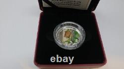 CANADA $20 2015 Silver Proof'Venetian Glass Turtle & Broadleaf Flower