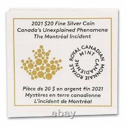 CANADA $20 2021 Silver 1oz. Proof'Unexplained Phenomena -The Montréal Incident