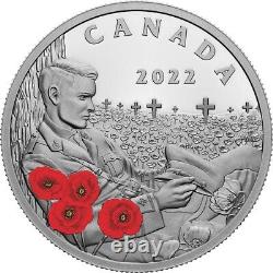 CANADA 20 DOLLARS 2022 Remembrance Day. 999 Proof 1 Oz