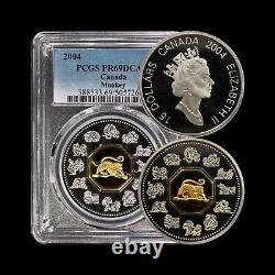 CANADA. 2004, 15 Dollars, Silver PCGS PR69 Lunar Zodiac, Monkey