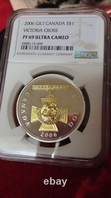 CANADA. 2006, 1 Dollar 9999 Silver PCGS PR69 Top Pop? Victoria Cross, Gilt