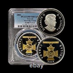 CANADA. 2006, 1 Dollar, Silver PCGS PR70 Top Pop? Victoria Cross, Gilt