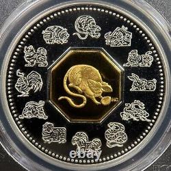 CANADA. 2008, 15 Dollars, Silver PCGS PR69 Top Pop? Lunar Zodiac, Rat