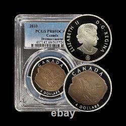 CANADA. 2010, 4 Dollars, Silver PCGS PR69 Top Pop? Dromaeosaurus Fossil